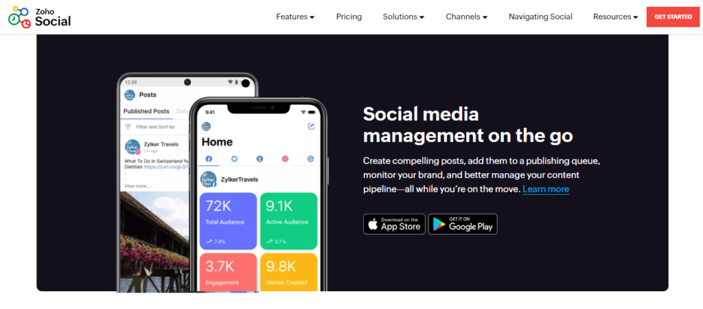 zoho social management-blogger-tools